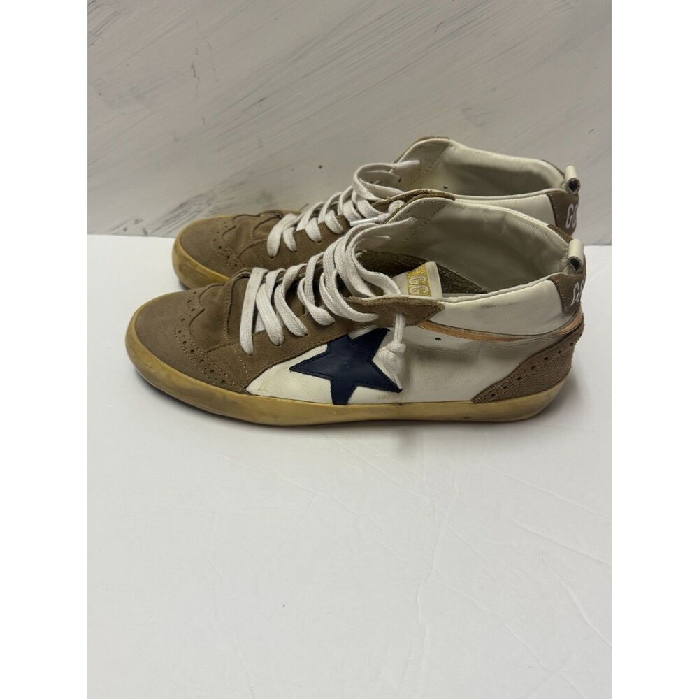 Golden Goose Mid Star Sneakers GGDB Private Edition Blue Star Italy Distresse - Picture 2 of 7